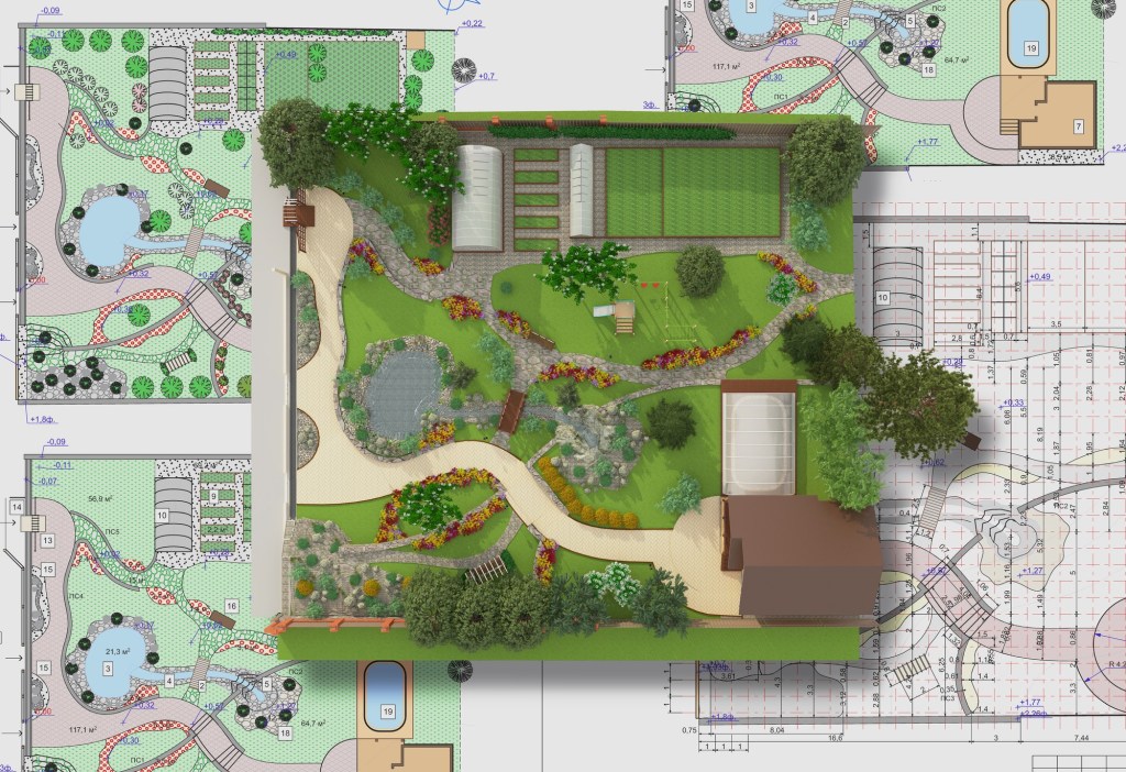 Proposed garden landscape design plan
